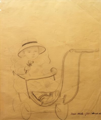 Walter Macke, een jaar, twee maanden oud door August Macke